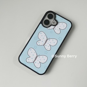 Sunfacing Berries: Estilo coreano, tendencia de verano exclusiva, estrellas azules frescas y vintage, mariposas blancas, bordes negros - Product Image 6