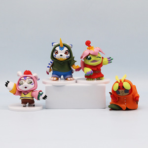 8 unids/pack 5-8cm PVC modelos de figuras de acción Agumon Tailmon Gabumon Tentomon ropa Anime adornos muñecas decoración de pasteles - Product Image 3