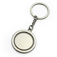 Porte-clés personnalisé en acier inoxydable double face, cadeau commémoratif, pendentif pour promotion d'entreprise