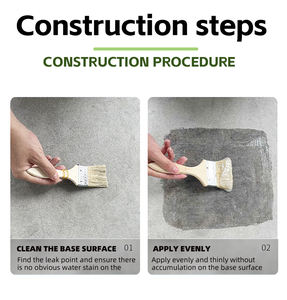 Membrane d'étanchéité transparente en émulsion acrylique résistante aux UV certifiée CE pour la réparation des fuites de toits plats W-05 Revêtement imperméable - Product Image 5