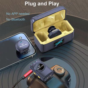 3 Trong 1 Micro Không Dây Với Sạc Hộp <span class=keywords><strong>Condenser</strong></span> Máy Ảnh Chuyên Nghiệp Lavalier Ve Áo <span class=keywords><strong>Microphone</strong></span> Với Nam Châm - Product Image 4