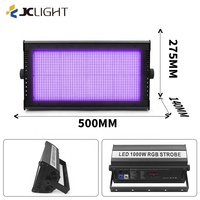 Équipement DJ DMX, lumière stroboscopique pour scène et événements, 960 LED, flash DMX512, 8 segments, 1000W, RGB 3-en-1, activé par le son, IP33, alliage d'aluminium