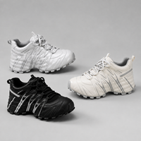 Chaussures décontractées à lacets épais pour femmes, baskets de marche à empeigne superposée, service OEM ODM de personnalisation de la couleur et de l'emballage, toutes saisons