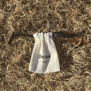 Small Organic Cotton Biodegradable Drawstring <b>Dust</b> <b>Bag</b> Eco Friendly Custom Soft for Watch Jewelry Stickers Free Sample Available - Product Image 2
