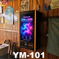 Distributeur automatique de ZYN SNUS sur pied intelligent avec vérification de l'âge, écran tactile et paiement par carte pour les sachets de nicotine