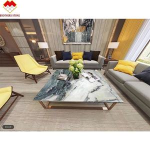 الحديثة تصميم جولة قرص من الرخام للمنضدة التعشيش القهوة الجدول الأخضر الرخام طاولة الطعام لتناول العشاء غرفة - Product Image 3