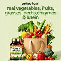 Capsules de fruits et légumes, complexe de caroténoïdes avec extraits végétaux pour le soutien quotidien de la santé, complément alimentaire, étiquette privée OEM