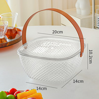 Fruitplateau Groothandel Simpel en Modieus Fruitplateau Huishoudelijk Hoge Kwaliteit Buiten Transparant Handvat Fruitmand