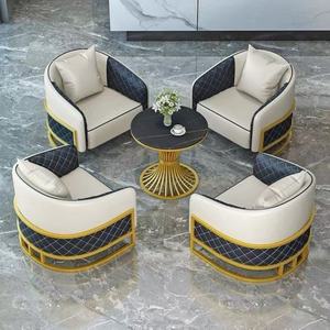 Nuevo Conjunto de Sofá de Lujo Ligero, 1 Mesa + 4 Sillas, para Hoteles, Oficinas de Ventas y Áreas de Recepción - Product Image 4