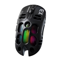 Souris de jeu sans fil T-WOLF X3, design ajouré, RGB, capteur 3311, 12000 DPI, tri-mode sans fil, avec connexion filaire et Bluetooth