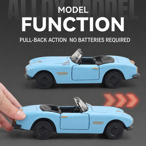 Prix d'usine : Voiture de sport rétro allemande classique 1:43 en alliage moulé sous pression, avec portes ouvrantes et fonction de recul, écologique, pour enfant - Product Image 3