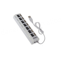 Hub USB 2.0 de 7 Puertos Bajeal con Interruptores Individuales de Encendido/Apagado, Plug and Play, Salida de Video, Compatible con Windows/Linux/Mac OS, Garantía de 12 Meses
