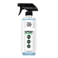 Bouteille de pulvérisation ronde cylindrique vide 500ml 16oz pulvérisateur à gâchette en plastique pour l'entretien de la voiture