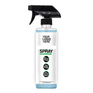 Bouteille de pulvérisation ronde cylindrique vide 500ml 16oz pulvérisateur à gâchette en plastique pour l'entretien de la voiture - Product Image 1