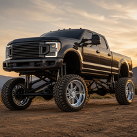 Rines Forjados Personalizados de Perfil Bajo 22x10J 24x14J 26x14J 26x16J, 6, 8 y 10 Birlos, para Camionetas Super Single Dodge Chevy 2500 3500