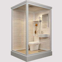 Module de salle de bain préfabriqué tout-en-un avec douche intégrée et cabine de douche intégrée