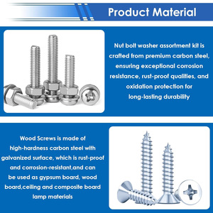 690pcs Screw And Nut Set M4 M5 Phillips Head Self Tapping Wood Screws Grade A <b>Kit</b> For <b>DIY</b> Repair - Product Image 3