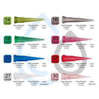 100 embouts coniques en plastique de calibre 27 TT pour distribution d'adhésif, pointe de 0,2 mm, ID de pointe, flux fluide, micro-trou, accessoires fabriqués en Chine