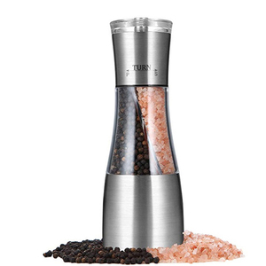 En Acier inoxydable bady Broyeur 2in1design Salière <span class=keywords><strong>et</strong></span> Poivrière, 2in1 Manuel Sel <span class=keywords><strong>et</strong></span> Poivrière avec Verre Acrylique - Product Image 1