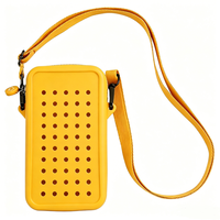 Chinfai Nouvelle Tendance Mode Mini Sac Téléphone Portable pour Femme en Silicone Sac de Rangement pour Téléphone Portable Sac Bandoulière pour Téléphone Portable Femme Sac Jibbitz
