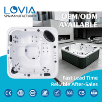 Bain à remous en acrylique de luxe pour hôtel, jacuzzi extérieur, bain à remous pour usage extérieur, fabriqué par Lovia Spa.
