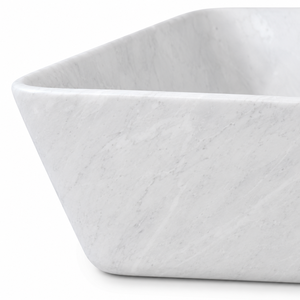 อ่างล้างมือแบบติดผนังหินธรรมชาติหรูหราจาก Poulars Wholesale พร้อมฐานหินอ่อน Bianco Carrara - Product Image 4