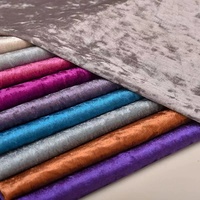 Tissu coréen en velours, Polyester, Spandex, Stretch, tricot, uni, glace pilée, velours, brillant, pour vêtements, pas cher