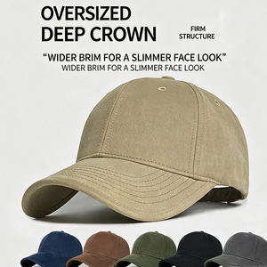 Washed Twill Cotton Baseball Cap Custom Logo Blank Solid Color Unisex Adjustable Curved Brim Casual Outdoor Sports Hat - Product Image 1