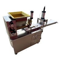 Machine commerciale en acier inoxydable pour la fabrication de boulettes de pâte, avec moule réglable pour une découpe uniforme, idéale pour les boulangeries - pour Naan et biscuits