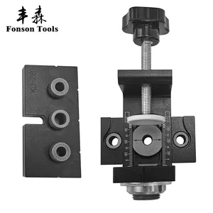 จิ๊กเจาะเดือยกลมแบบปรับได้3 In 1,จิ๊กเจาะรูสำหรับงานไม้พร้อมดอกสว่าน8/15มม. สำหรับเจาะนำร่องเครื่องมือเจาะ - Product Image 4