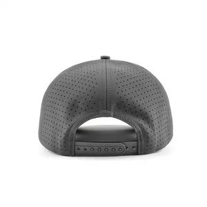Casquette personnalisée en gros avec découpe laser, 5 panneaux, imperméable, Gorras pour hommes, casquette à cordon, logo personnalisé en PVC, casquette de course et de golf - Product Image 5
