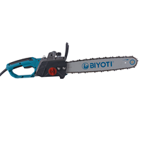 Scie à chaîne électrique industrielle sans balais 2500W 220V, lame de 300 mm, scie à bois portative manuelle, outil robuste BIYOTI
