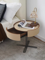 Table de Chevet Flottante Moderne en Bois, 1 Tiroir, Écologique, Durable, Pliable, Meuble de Rangement pour Chambre à Coucher, Appartement, Salon, Hôtel