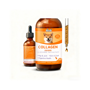 Gotas de Colágeno para Perros con Biotina, MSM, Jengibre, Vitaminas C y E - Suplemento Sin Granos para la Salud de la Piel y el Pelaje, Articulaciones, Digestión e Inmunidad - Product Image 1