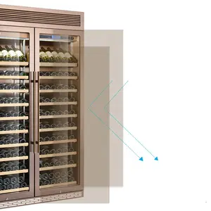 Personalizar Barra de lujo enfriador de vino refrigerador compresor construido gabinete de vino