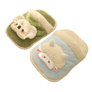 Winter Warm Semi Enclosed <b>Cat</b> Bed <b>Mat</b> Oval Faux Fur Pet Sleeping Bag For <b>Cats</b> With Security Design - Product Image 5