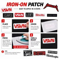 Parches bordados termoadhesivos y para coser con diseño de cita, estilo llamativo, con motivos de seguridad psicológica y letras cursivas de estilo informal