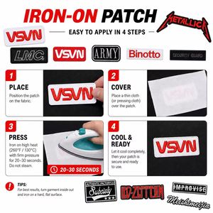 Parches bordados termoadhesivos y para coser con diseño de cita, estilo llamativo, con motivos de seguridad psicológica y letras cursivas de estilo informal - Product Image 4