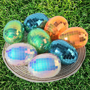 Bola de discoteca de reflexión plateada, huevos de espejo de Pascua para mascotas, decoración de Navidad, superventas, huevo de resurrección para <span class=keywords><strong>Halloween</strong></span> y Pascua - Product Image 2