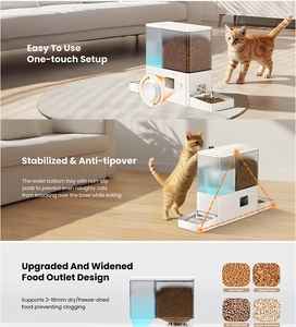 Distributore Automatico Integrato di Acqua e Cibo per Animali Domestici con Doppia Alimentazione, Anti-Ribaltamento, WiFi, Separazione Cibo Secco e Umido, in Plastica Resistente - Product Image 3