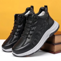 Chaussures de sécurité populaires en cuir respirant pour hommes 2026 – Nouvelles baskets chaudes à semelle épaisse et fourrées, résistantes à la saleté, pour le travail et les loisirs