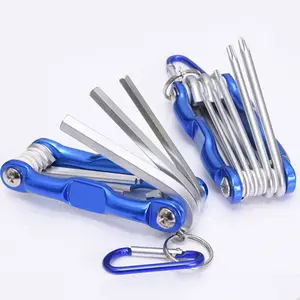 9pcs/ foldable end allen key set Portable Folding Hexagon