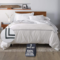 Style européen High-grade100s pur coton broderie florale 4 pièces drap de lit housse de couette taies d'oreiller hôtel couleur unie ensemble de literie