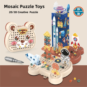 Trẻ Em Hộp Công Cụ Trò Chơi Công Cụ Đồ Chơi Cho Bé Trai Montessori Vít Câu Đố Kid Giả Vờ Chơi Đồ Chơi Trẻ Em Đồ Chơi Xây Dựng Khối Quà Tặng - Product Image 3