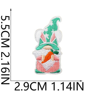 Parches Bordados Termoadhesivos de la <span class=keywords><strong>Serie</strong></span> Huevos de Pascua 2025, Parche de Duende - Product Image 6