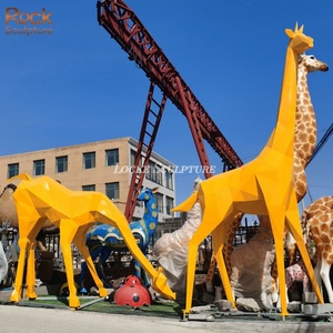 รูปปั้นสัตว์ขนาดสั่งทำ ของตกแต่งบ้าน รูปปั้นยีราฟสแตนเลส - Product Image 2
