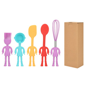 Ensemble d'outils de pâtisserie en silicone pour enfants, 5 pièces, comprenant un pinceau à pâtisserie, une spatule et un fouet, <span class=keywords><strong>kit</strong></span> de pâtisserie DIY pour enfants - Product Image 6