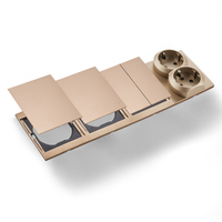 Interruptores y Enchufes de Pared WESA Ultrafinos con Botón Pulsador de 1/2/3 Vías, Enchufe Europeo de 1/2 Vía, Combinación Libre, Diseño Moderno de Lujo