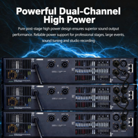 Amplificateur de puissance de classe D 2 canaux AM-204 2*2100W 8ohm DSP USB professionnel pour scène PA DJ avec boîtier métallique et connectivité réseau