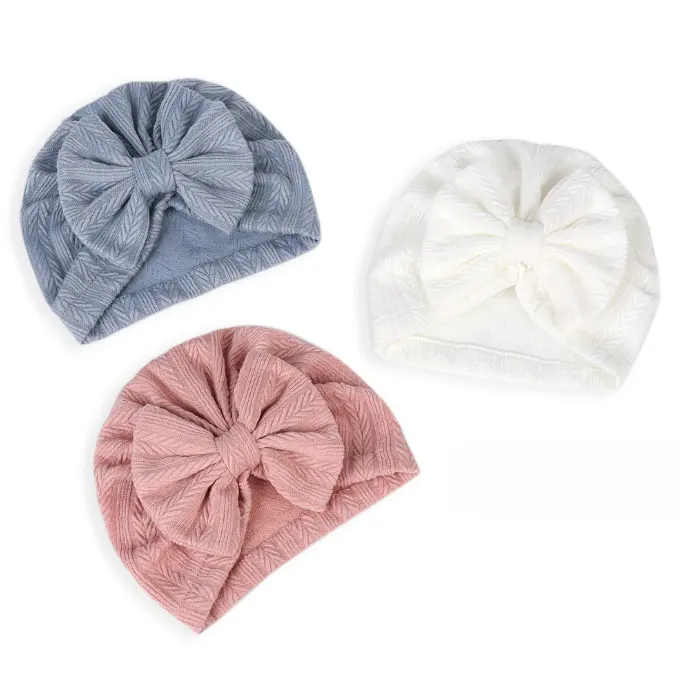 Turban Hat for Baby Infant Cap Hats with Bow Knot Soft Cute Nursery Beanie